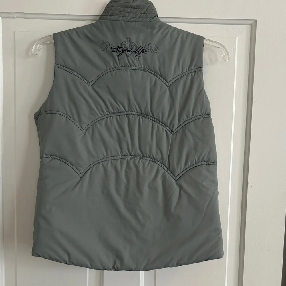 Limited Edition Reversible Cowgirl Up Puffer Vest - Picture 5 of 5